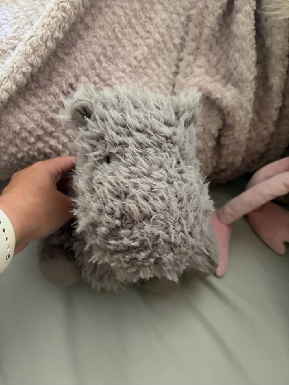 Jellycat Gray Fluffy Hippo Plush